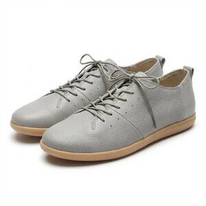 Geox Respira Leather Sneakers Gray Comfort Minimalist Casual Shoes